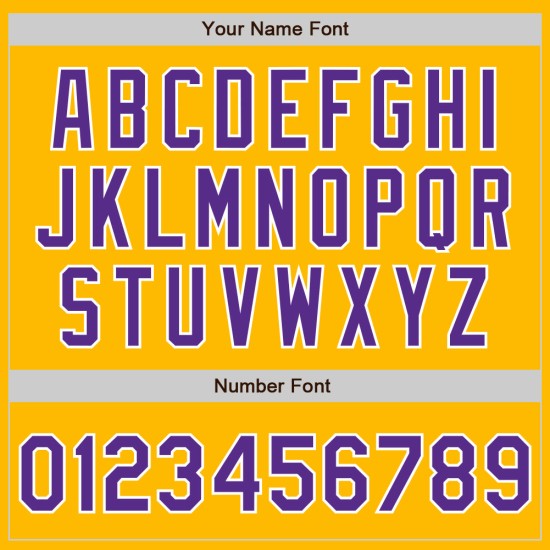 Maglia da baseball autentica Tone Two Viola-Bianco personalizzata Oro