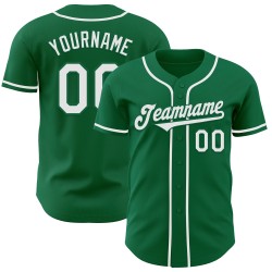Maglia Kelly personalizzata, autentica, verde, baseball, bianca