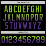 Maglia da baseball personalizzata, autentica, in tinta unita verde-viola sfumata nera, stile neon