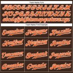 Maglia da baseball personalizzata autentica con strisce marroni arancioni e bianche