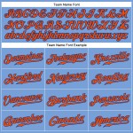Maglia da baseball autentica personalizzata blu arancione-royal light