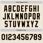 Maillot de baseball authentique, doré, crème, personnalisé, noir, ancien