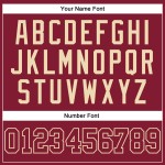 Maglia da baseball autentica Crimson personalizzata Crimson-Crema