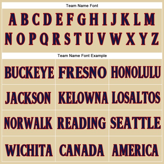 Maglia da baseball autentica personalizzata, blu navy e rossa