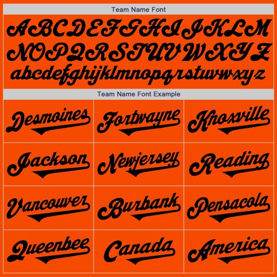 Maglia da baseball personalizzata autentica nera bicolore arancione