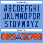 Maglia da baseball autentica personalizzata blu arancione-royal light