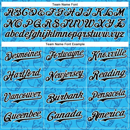 Maglia da baseball Revzzz Sky Bear personalizzata, nera e bianca, 3D Blue Drip, autentica