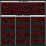 Maglia da baseball personalizzata con motivo a coriandoli 3D autentico rosso nero