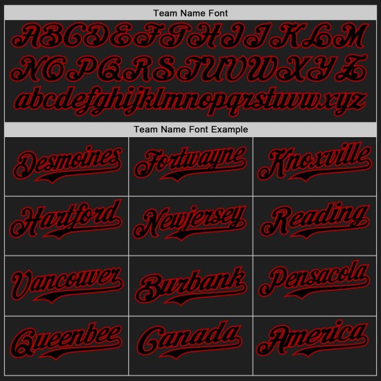 Maglia da baseball personalizzata con motivo a coriandoli 3D autentico rosso nero