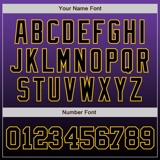 Maillot de baseball tendance violet délavé, personnalisé, noir et or, authentique